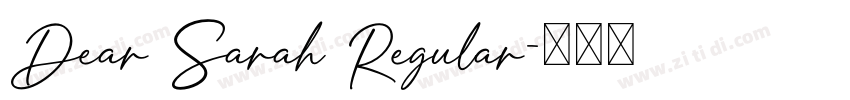 Dear Sarah Regular字体转换